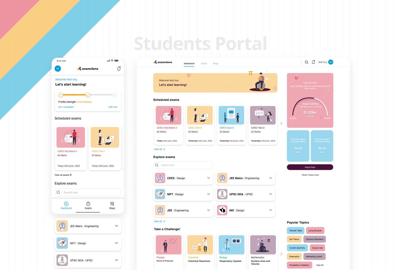 Examclone-Students Portal