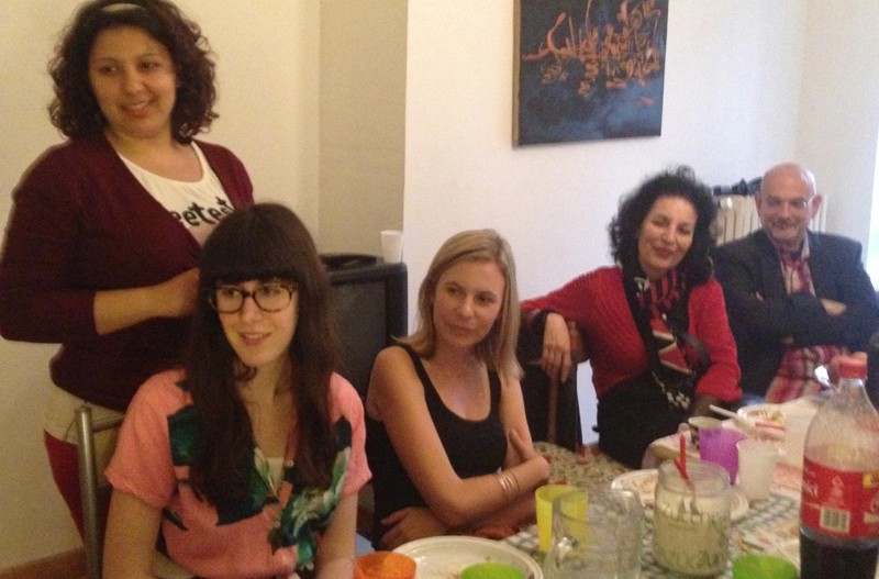 students having lunch in Rome