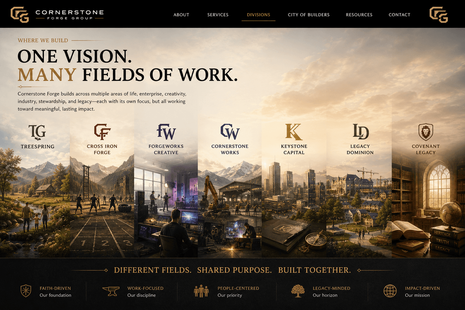 Divisions Section 10 — One Vision. Many Fields of Work.