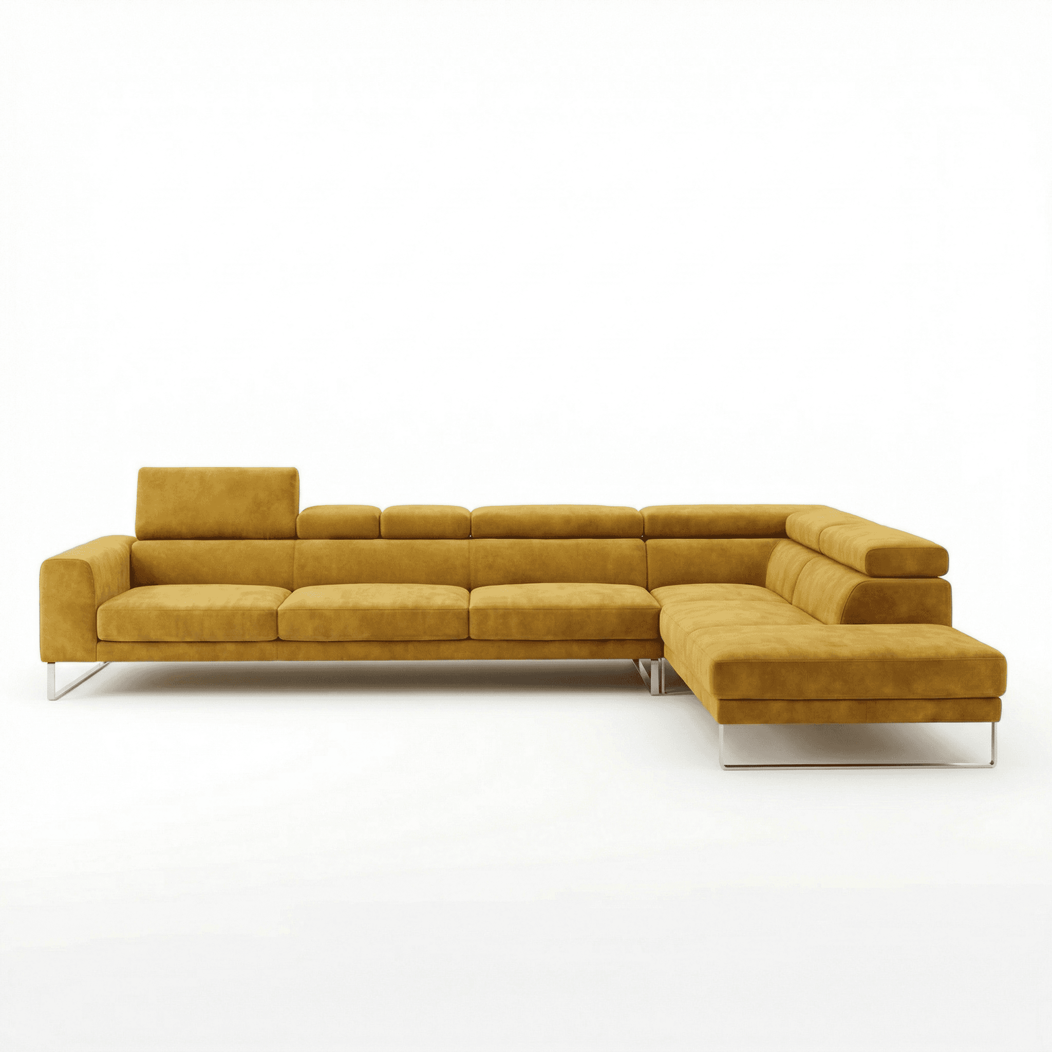 Statement sectional sofa in rich tones with bold, luxurious styling