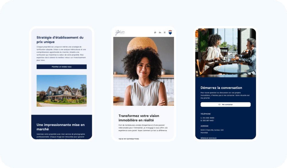 Differences Between a Real Estate Broker's Website on Mobile and Desktop