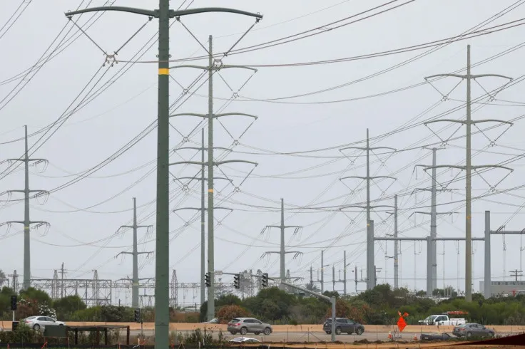 Electric grid towers and wires