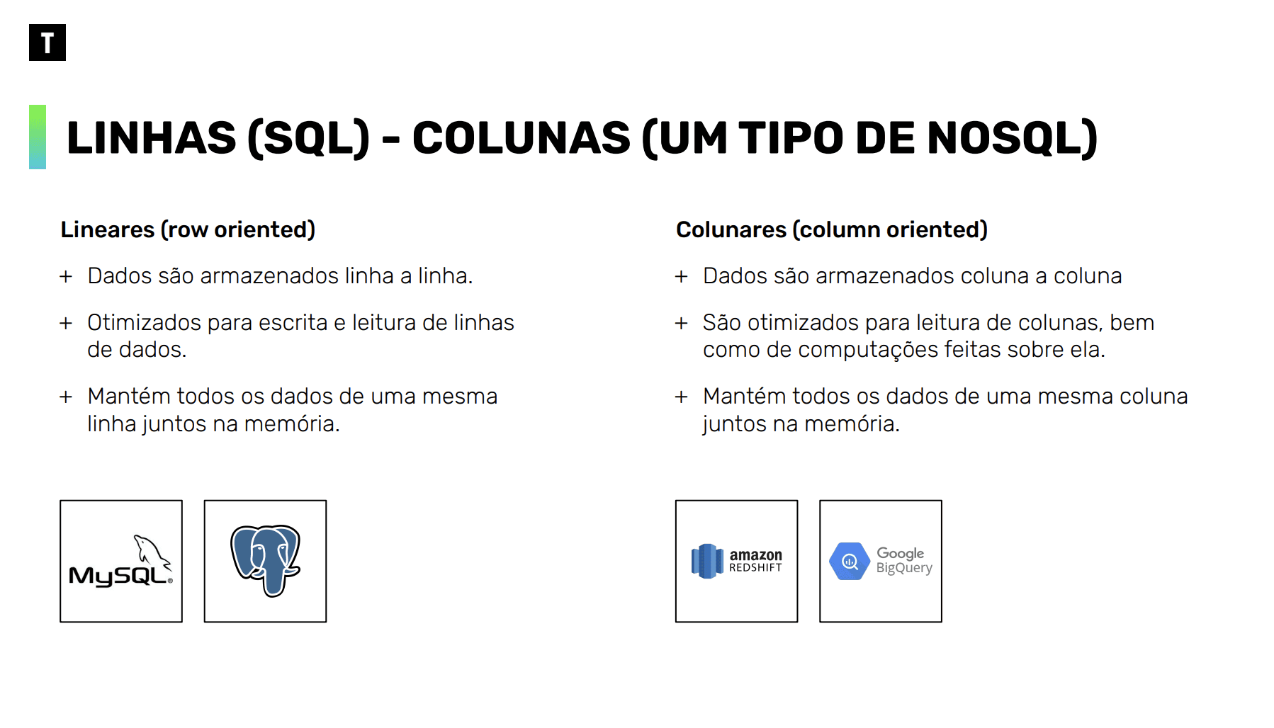 bancos colunas x sql