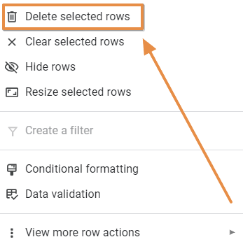 Delete Rows