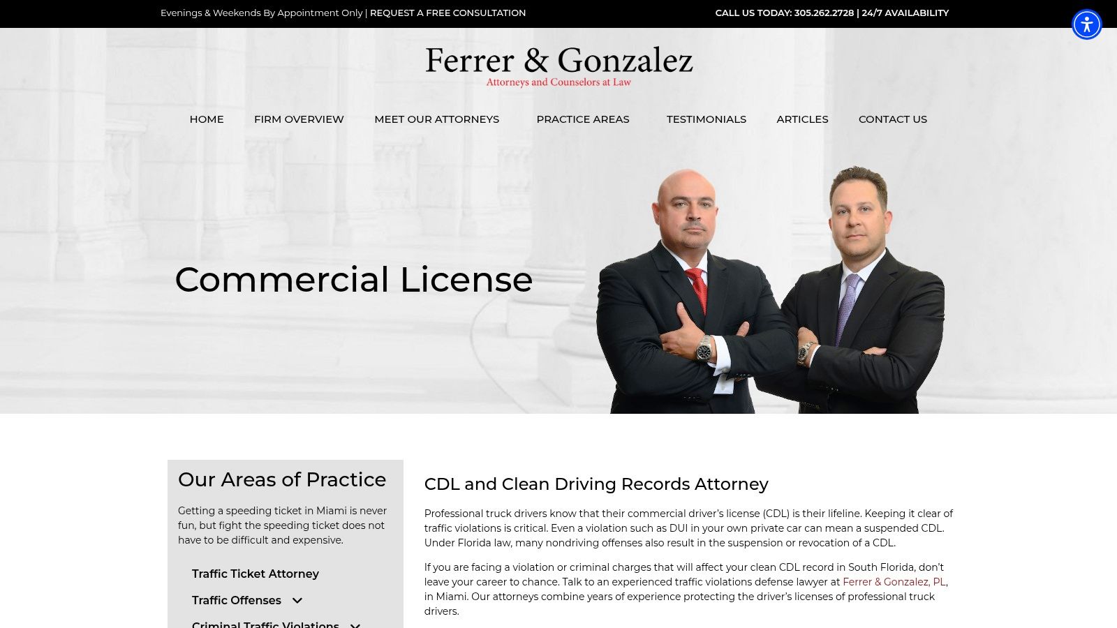 Ferrer & Gonzalez, PL (Miami – Commercial License)