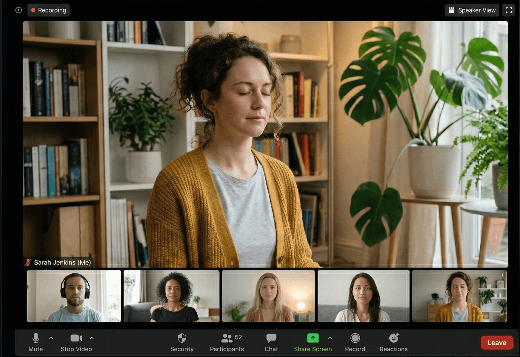 a group of people sitting in a circle in a room