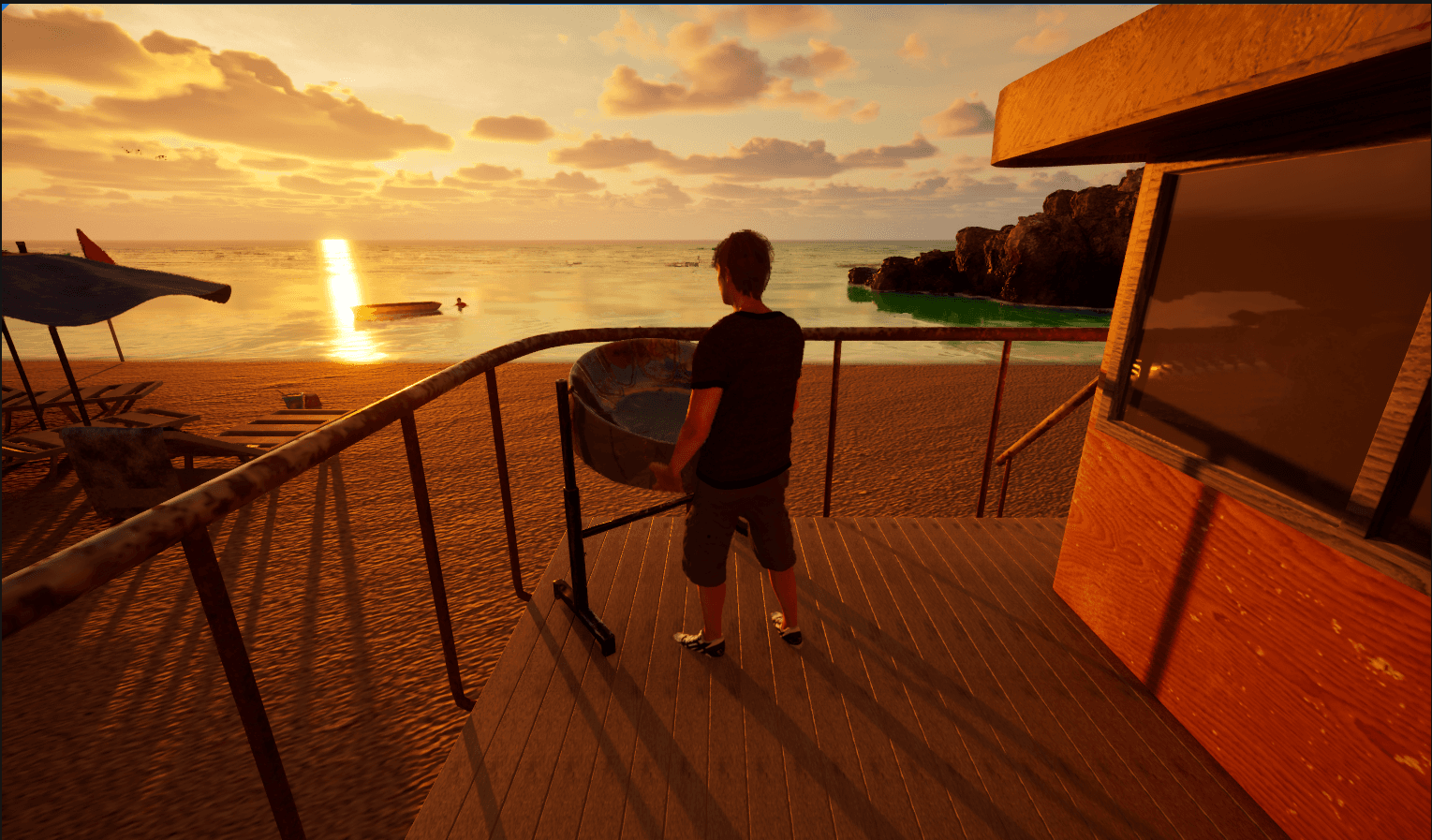 Render of a guy playing the Steelpan