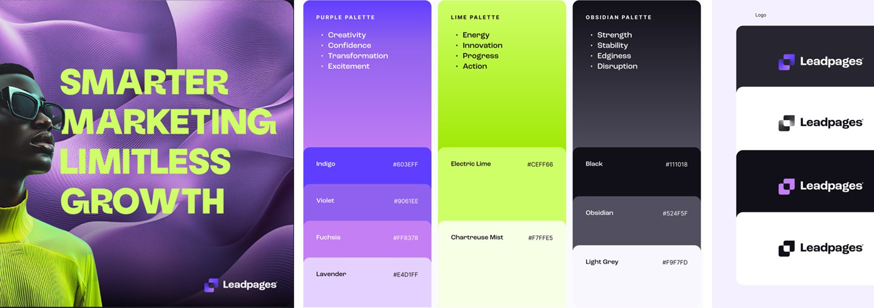 Image showcasing new color, fonts and designs from a client rebrand