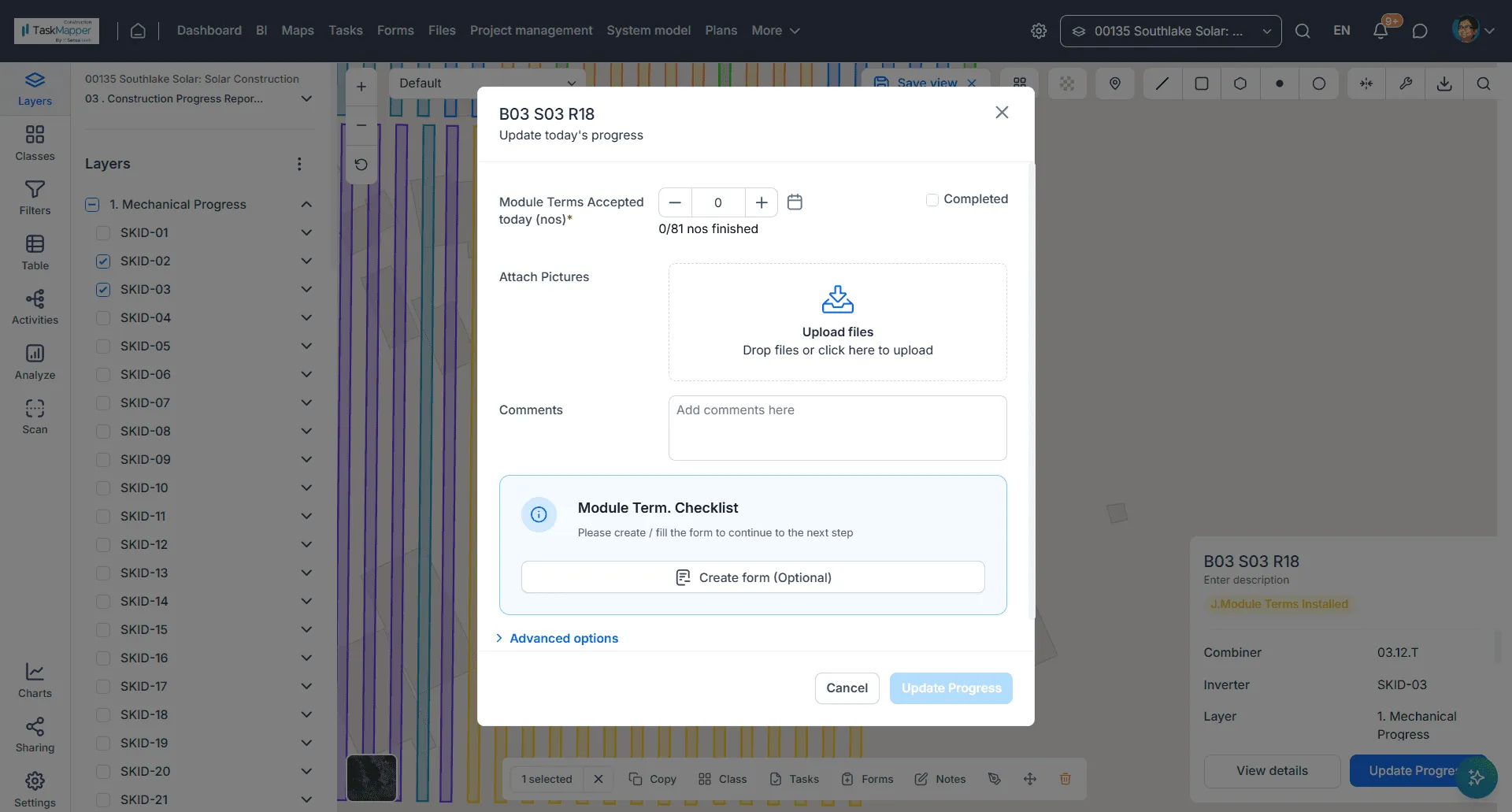 Screenshot of a website interface displaying a form with input fields and a submit button.