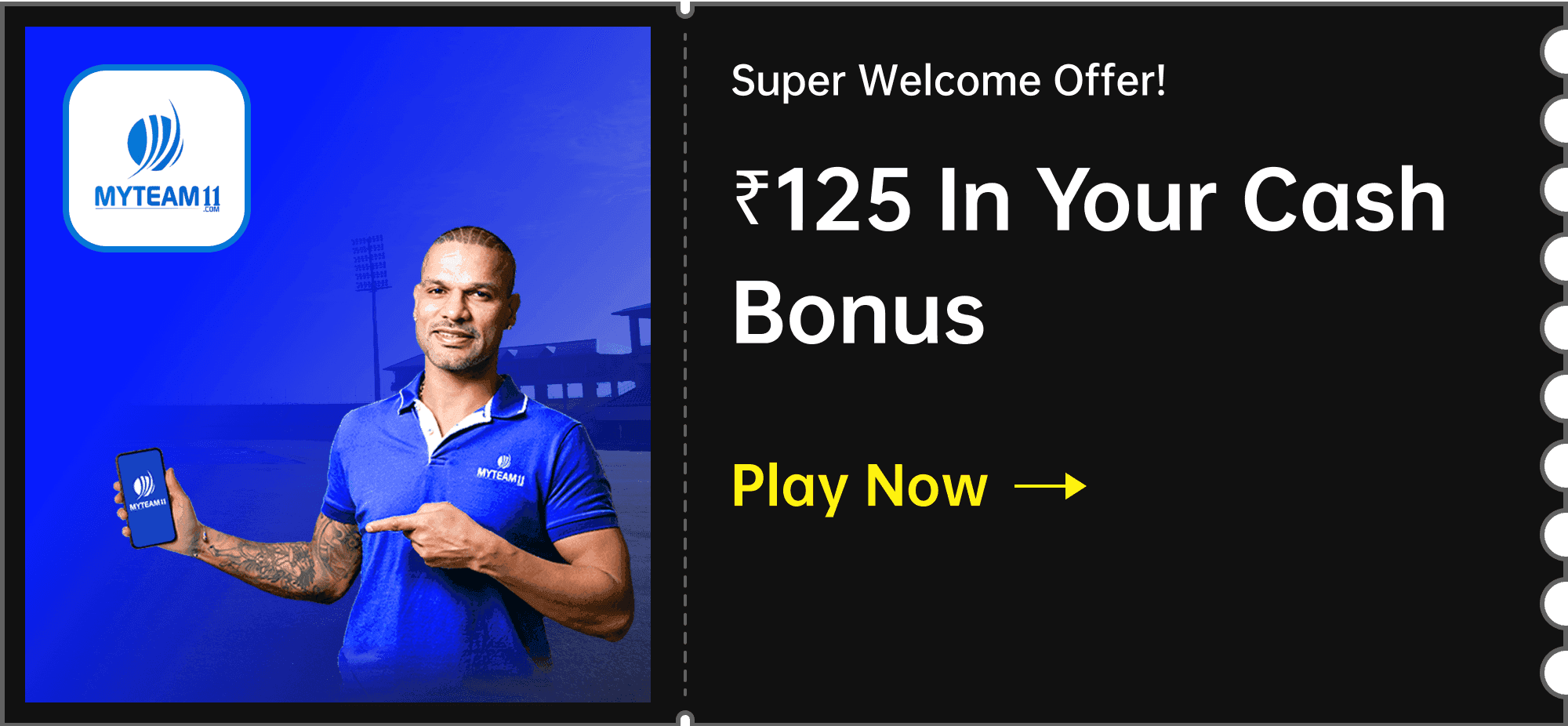 MYTEAM11 — WELCOME CASH BONUS