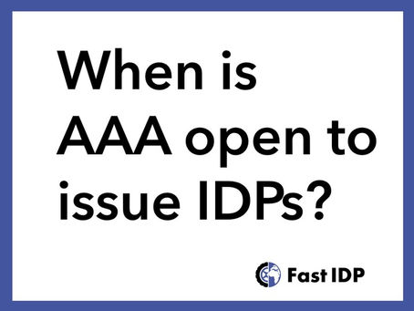 When is AAA open to issue IDPs?