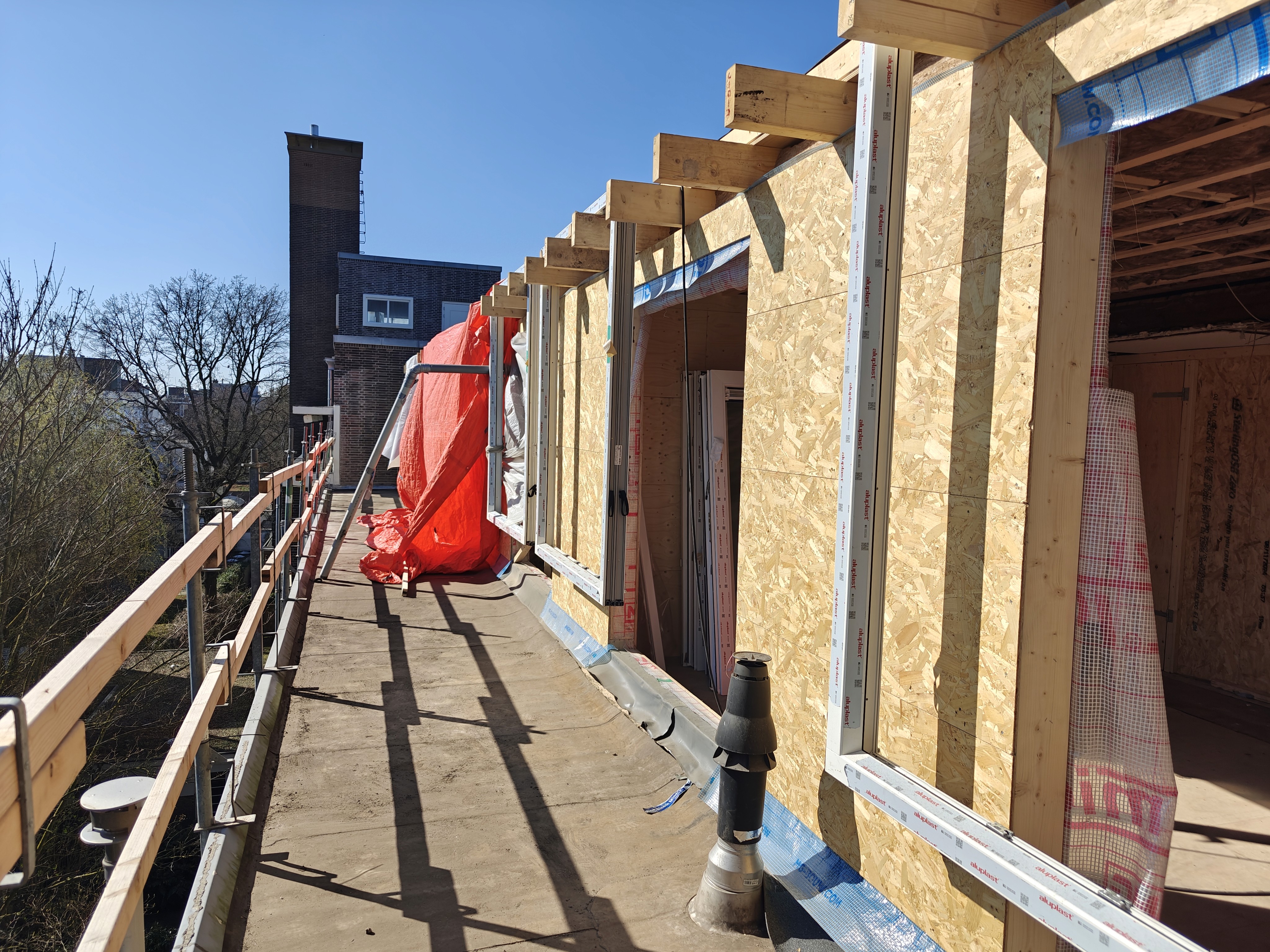 a room that is under construction with concrete walls