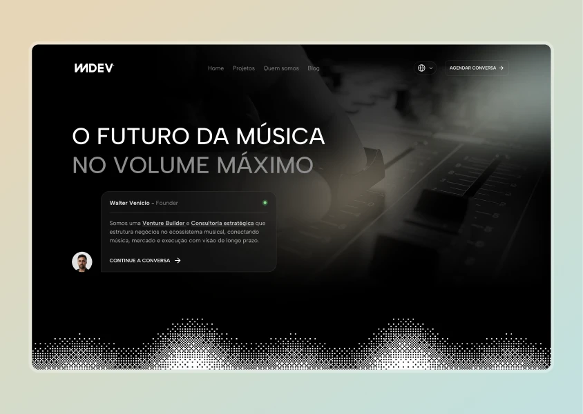 Projeto MDEV — site para consultoria musical