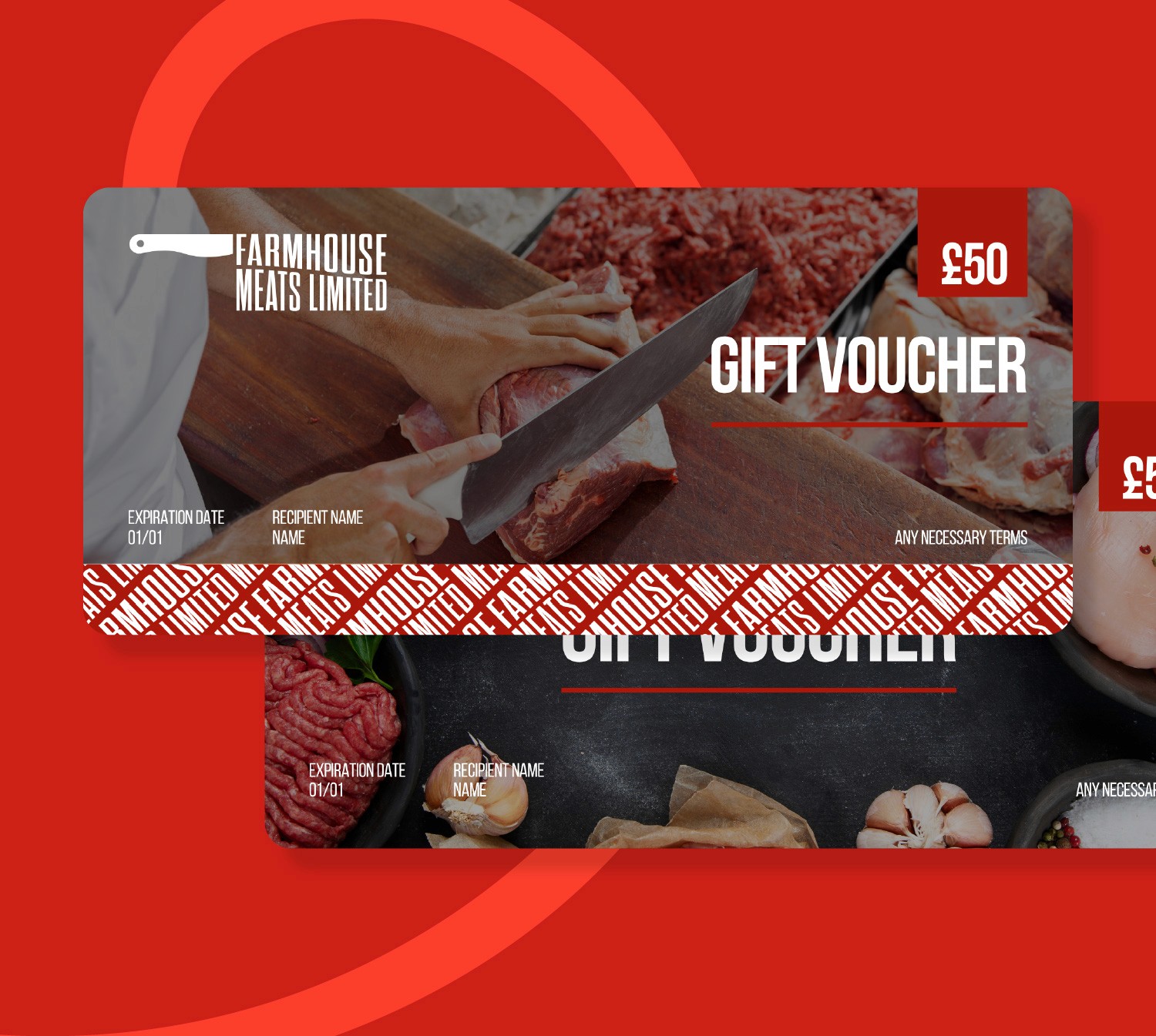 Voucher, Graphics and Email signatures Farmhouse Meats