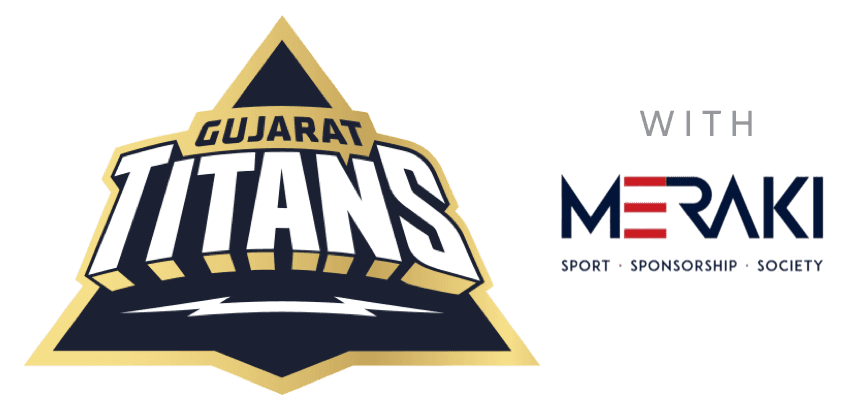 Gujarat Titens with Meraki Logo collaboration Work