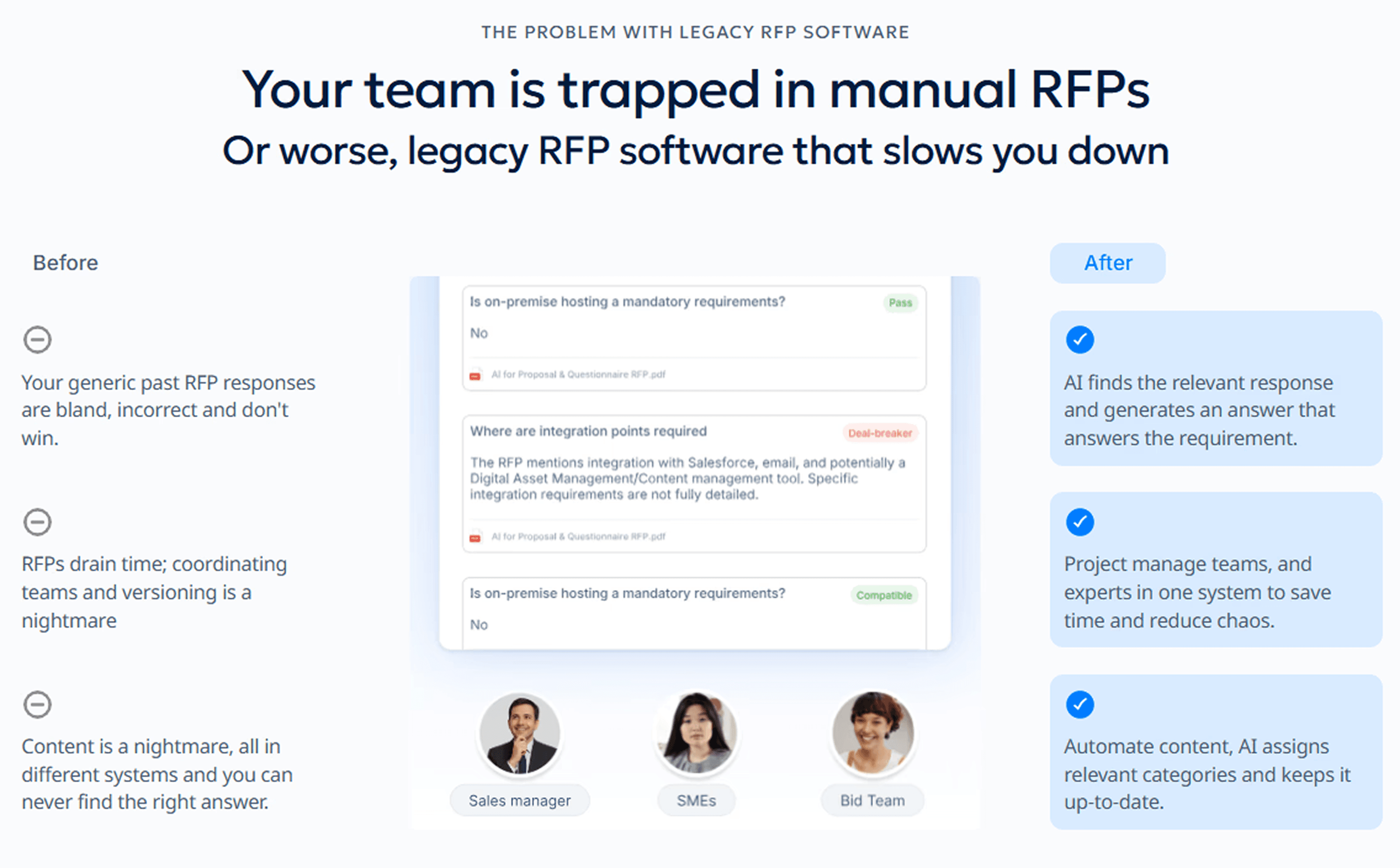 AI-powered AIMA DDQ response workflow showing draft generation and SME review steps in AutoRFP.ai