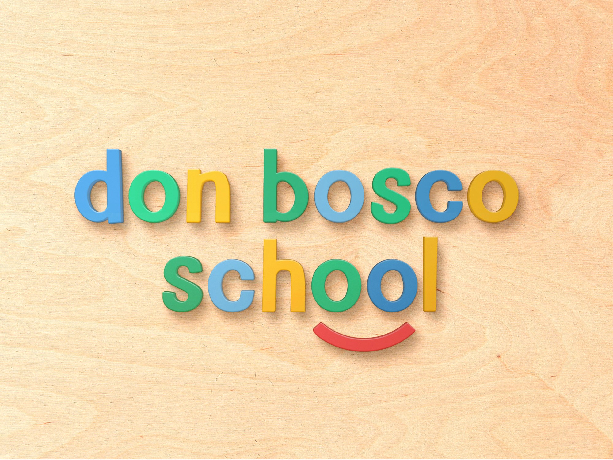 Grafisch ontwerp Don Bosco School logo 3D