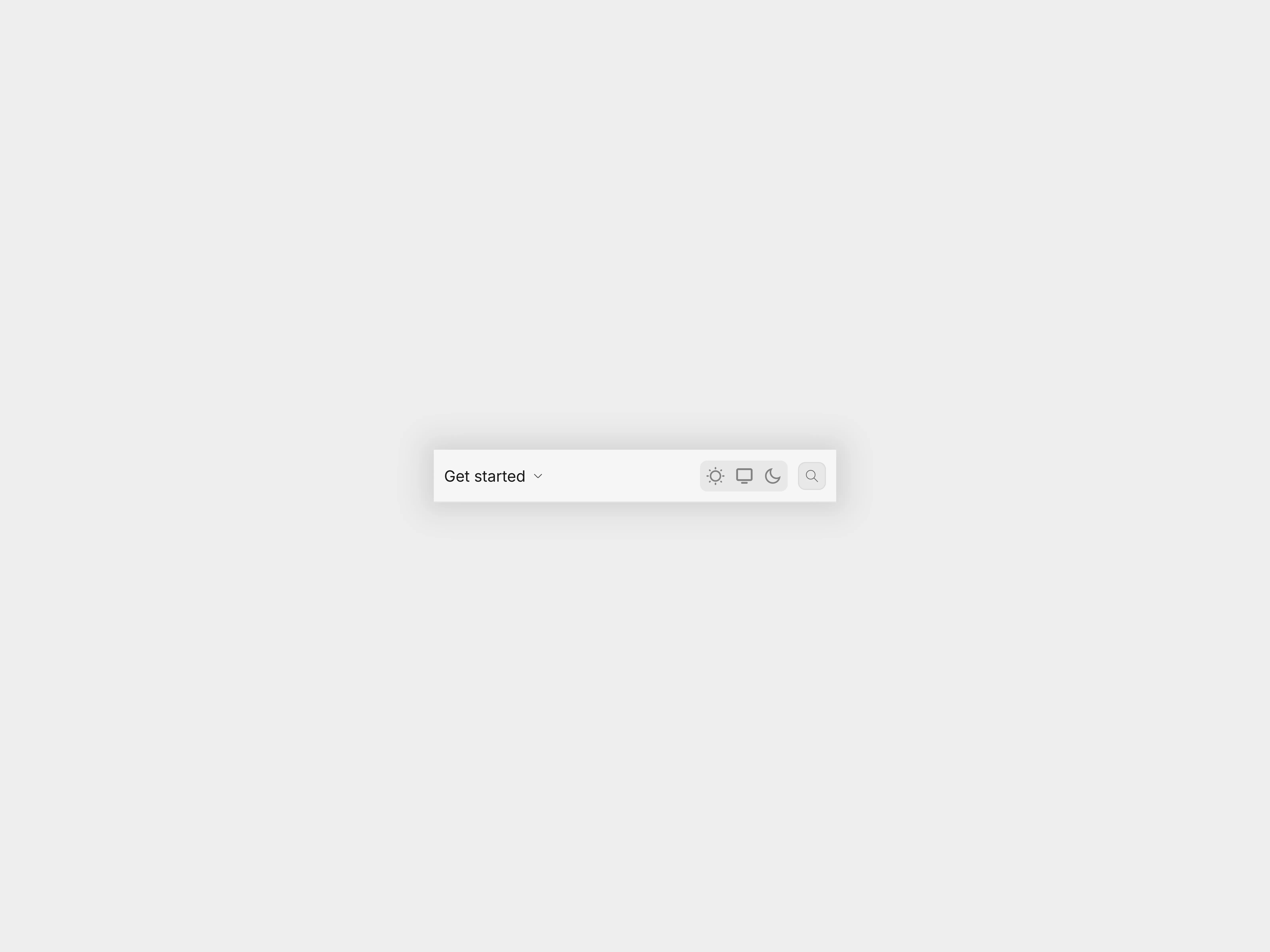 A light themed documentation nav bar for mobile devices