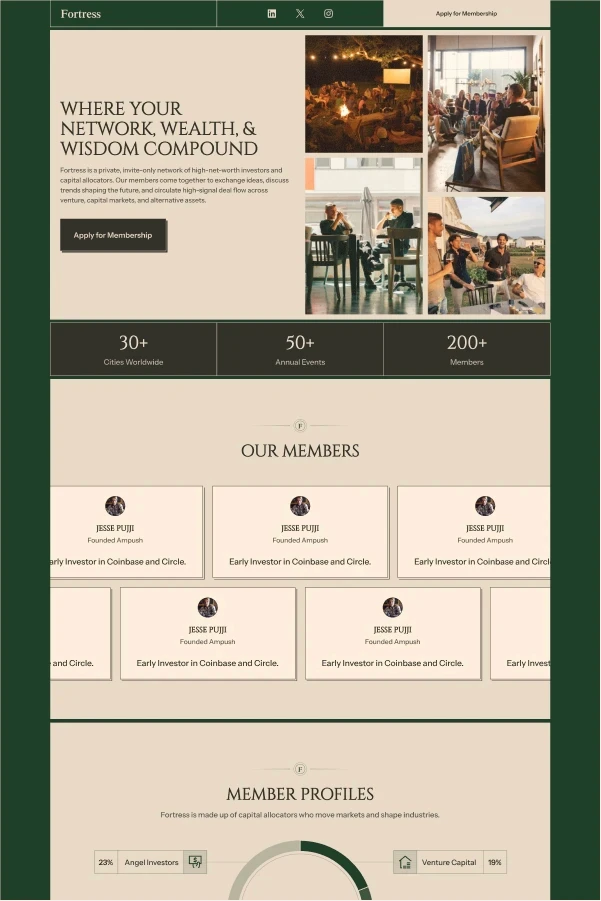 Homepage Section for Fortress