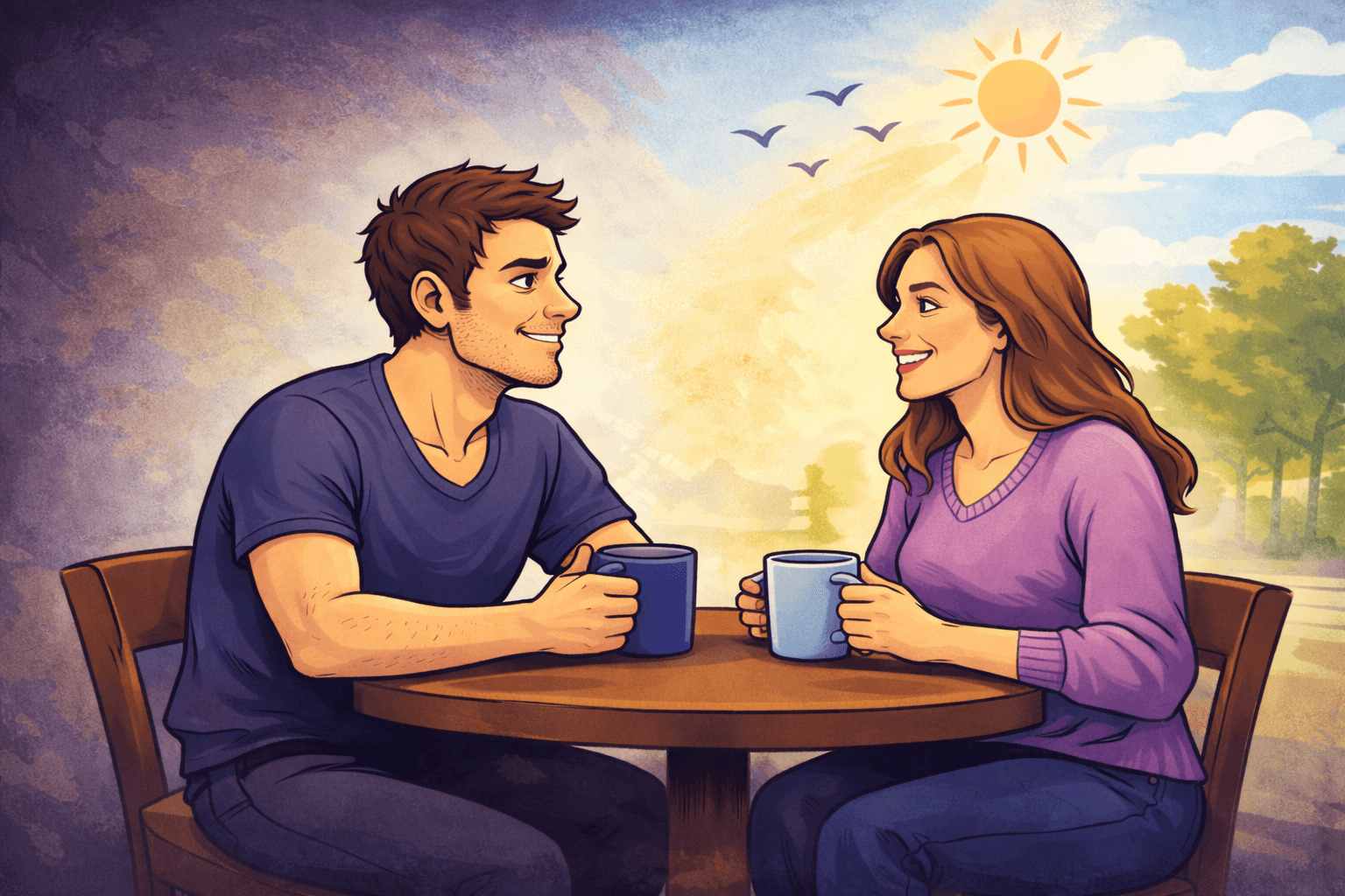 talking to a woman after porn