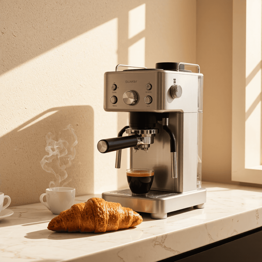 product photography of espresso machine