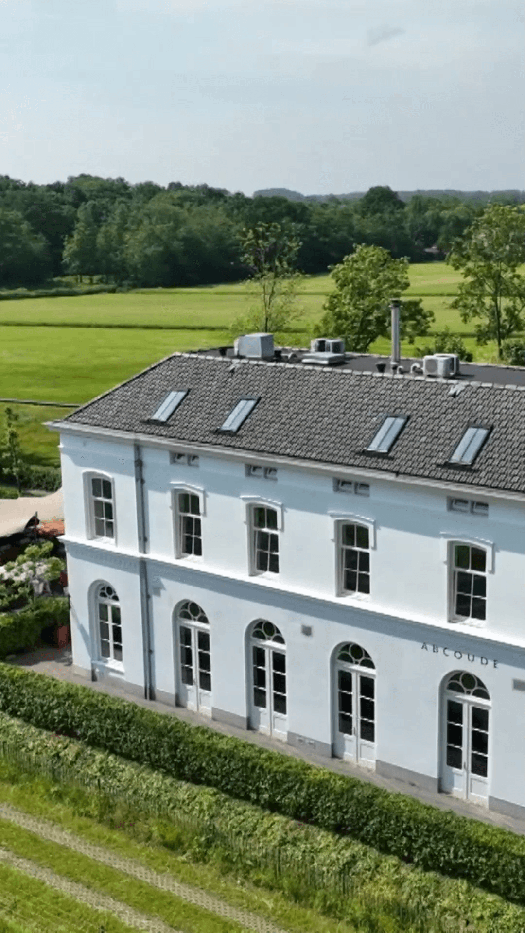 Minimalistic style bathroom with blue walls and marble floor