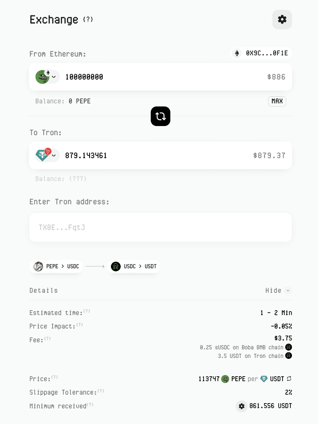 How to Swap PEPE to USDT