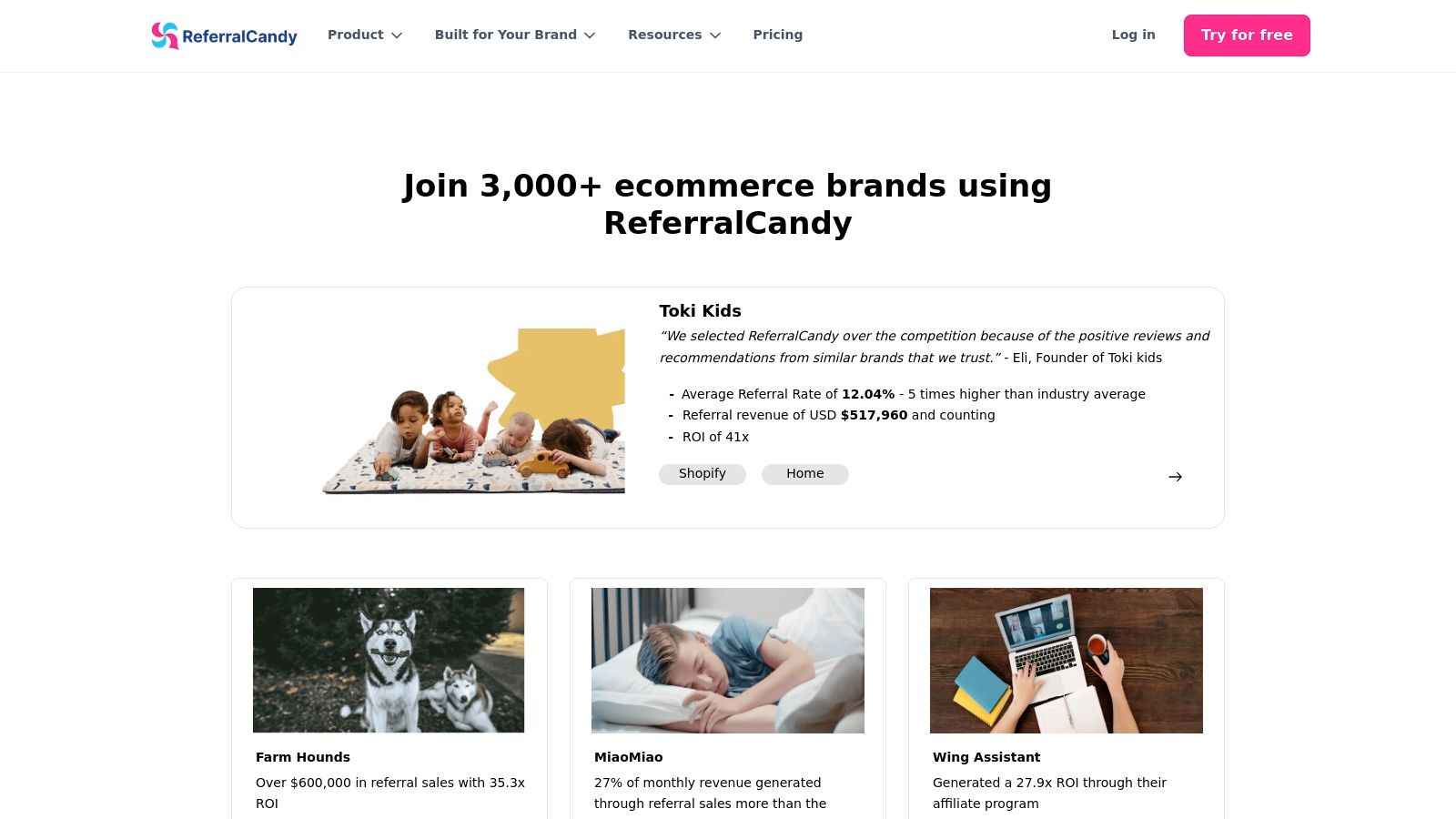 ReferralCandy – Case studies and program examples