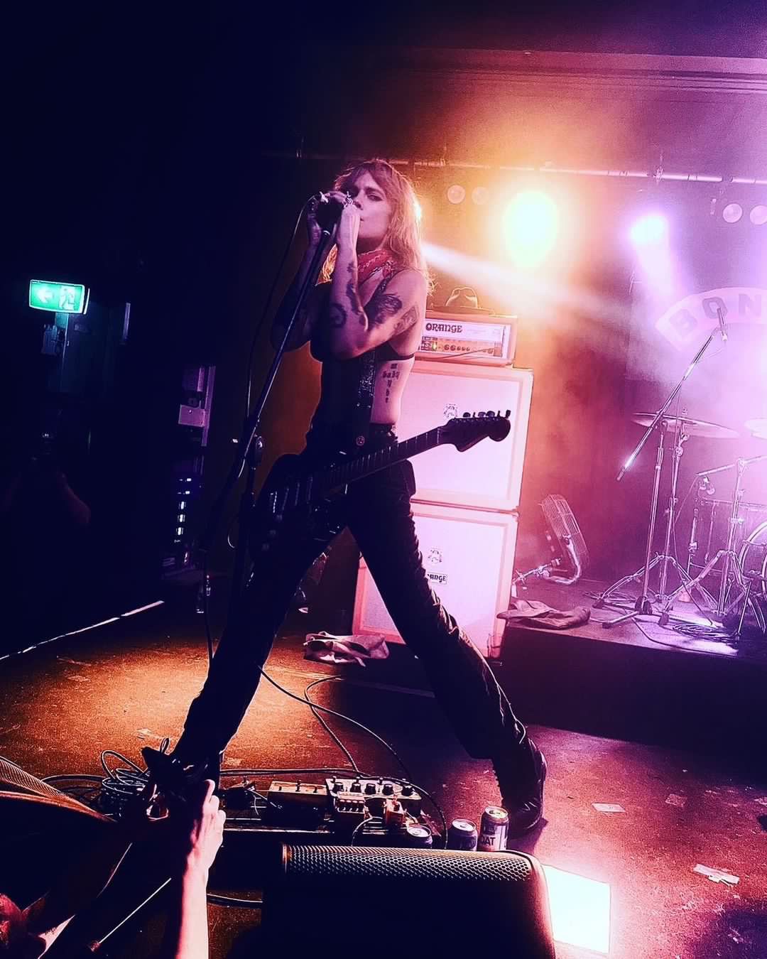 Athlete winning a race