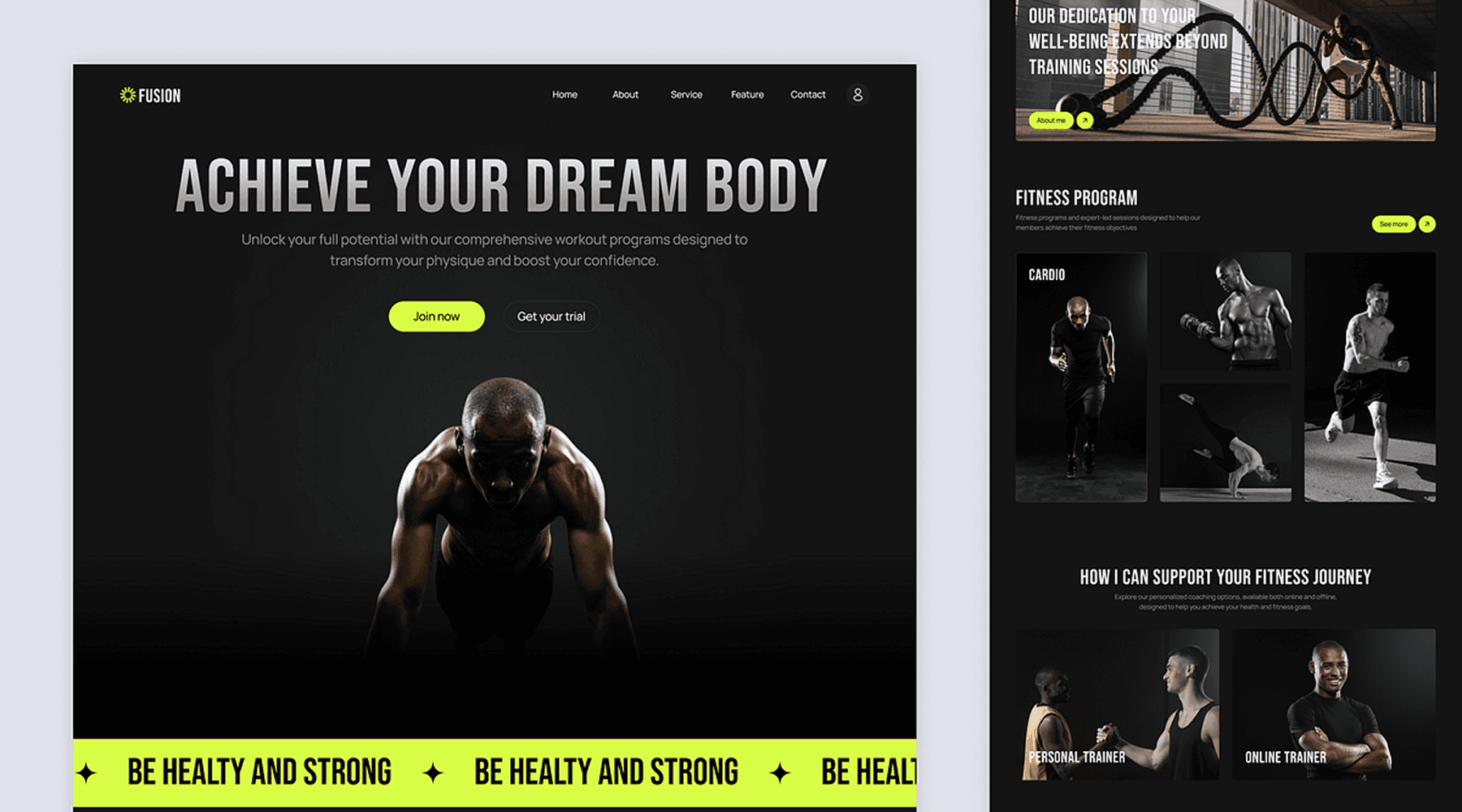 Maquette de landing page réalisée pour un entrepreneur en ligne