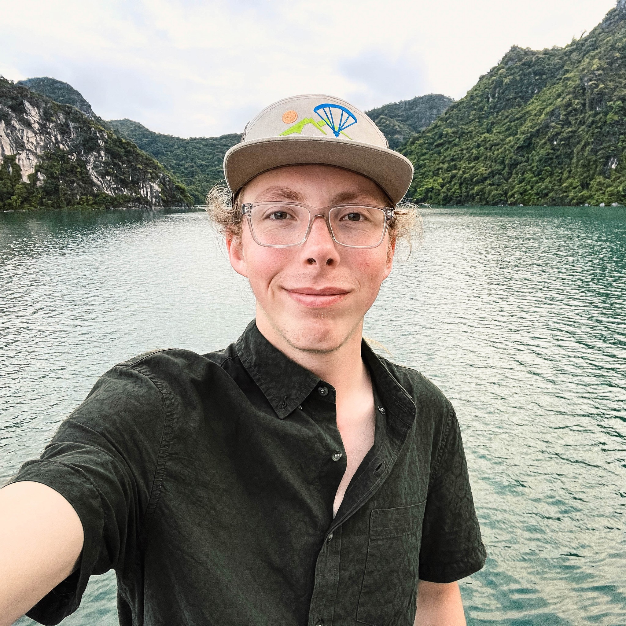 A portrait of a young man smiling