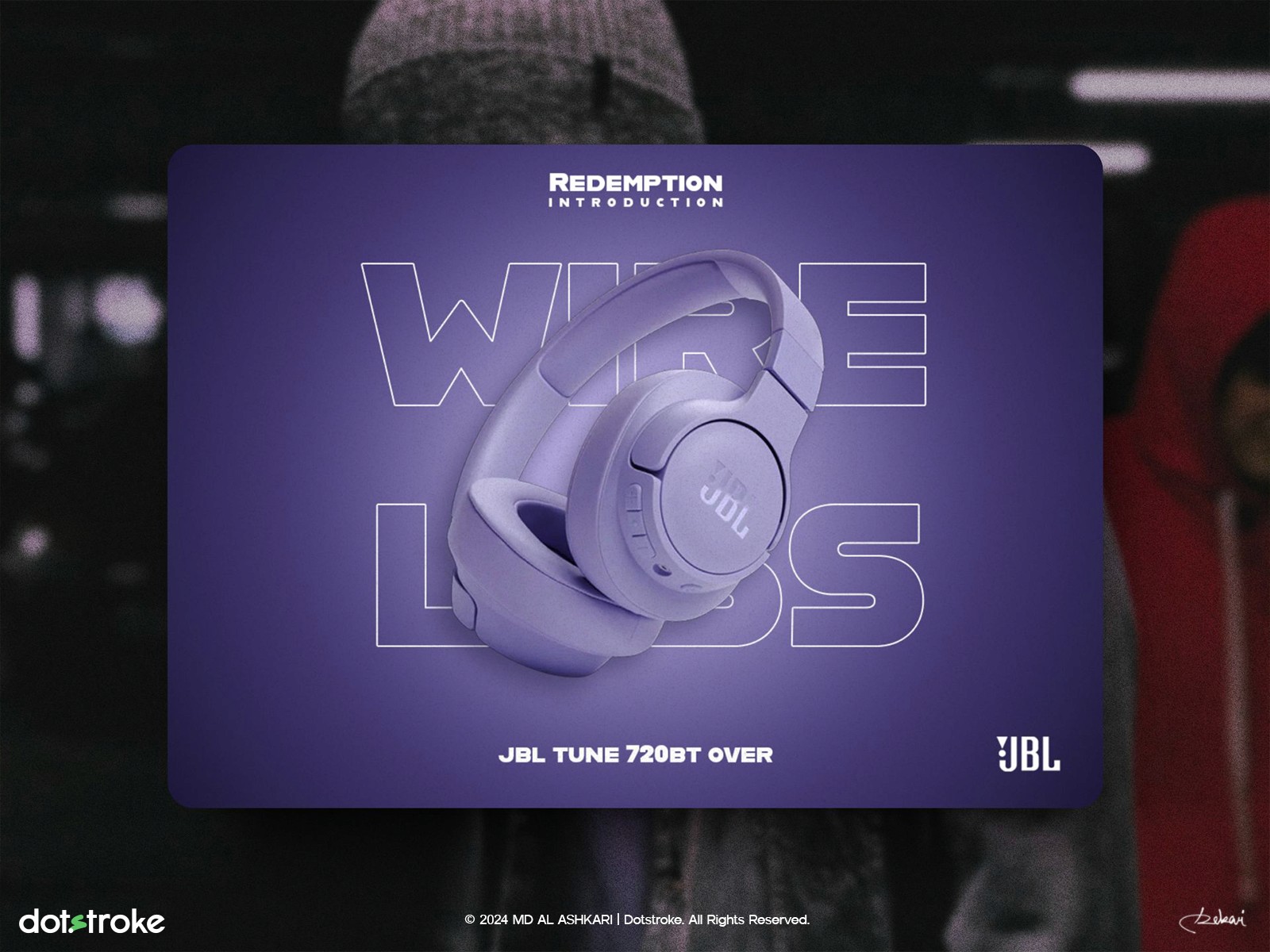 Social media poster design. Social Media poster design for JBL headphones.