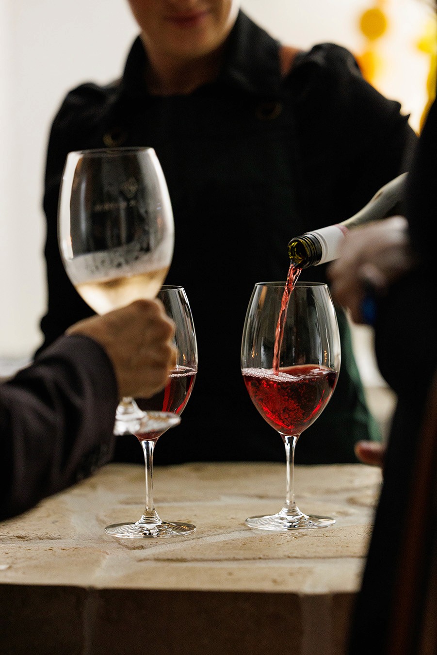 Wine service at the bar