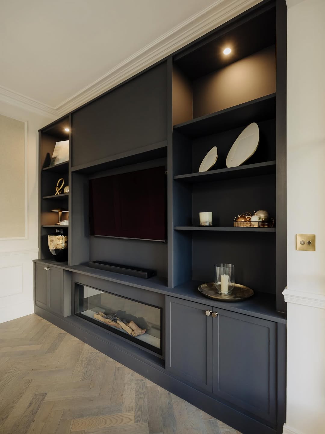 Bespoke Media wall, Panelling and Flooring in Belfast