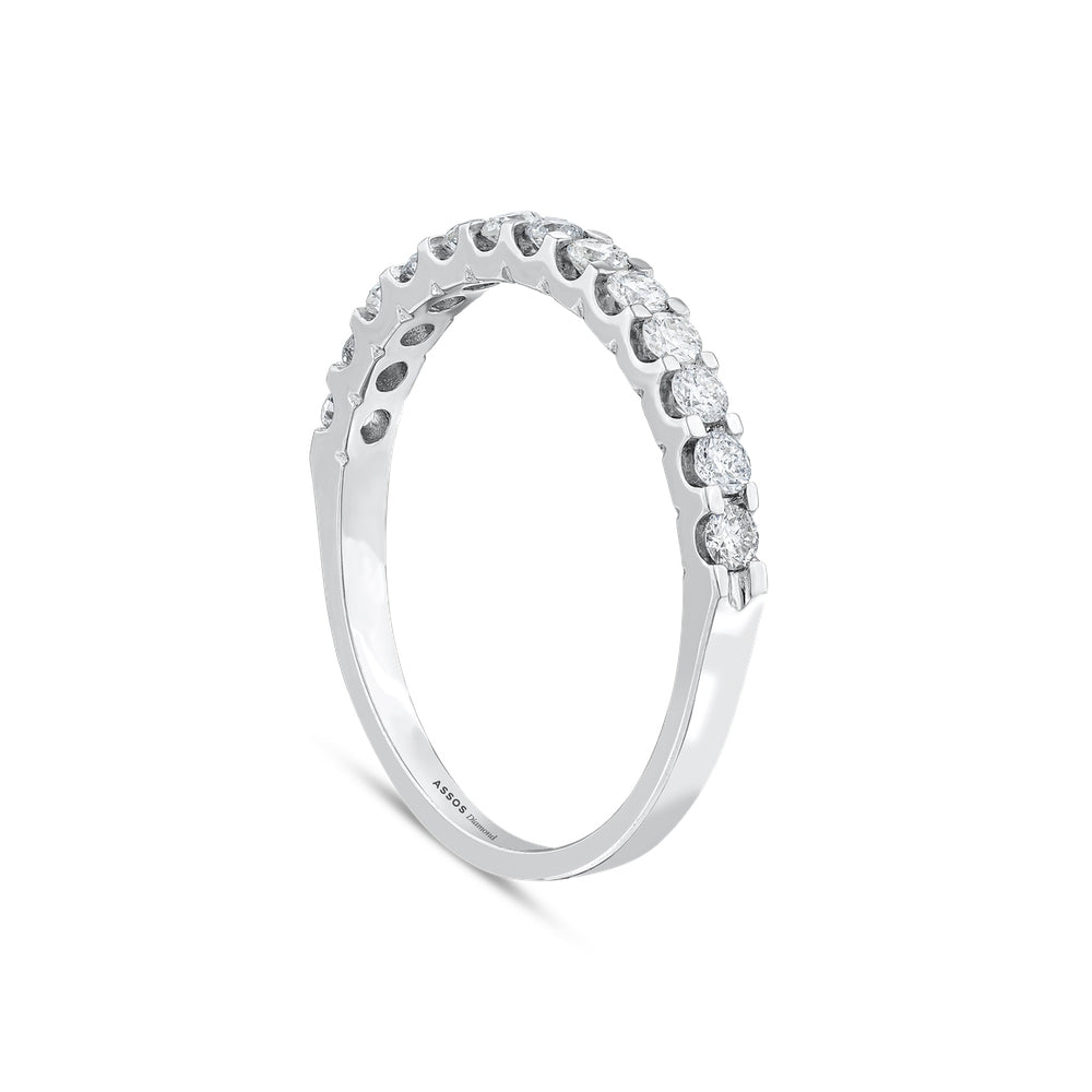 Assos 0.80 Karat G Renk SI Pırlanta Yarım Tur Yüzük