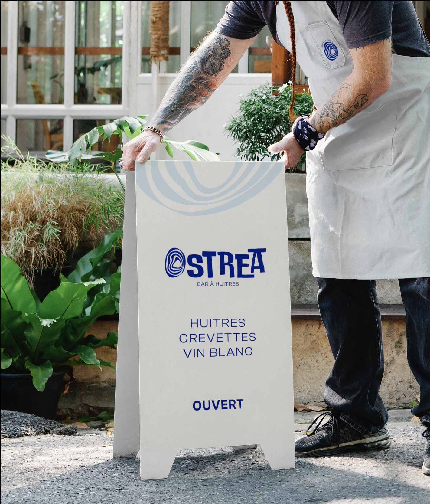 Mockup chevalet restaurant