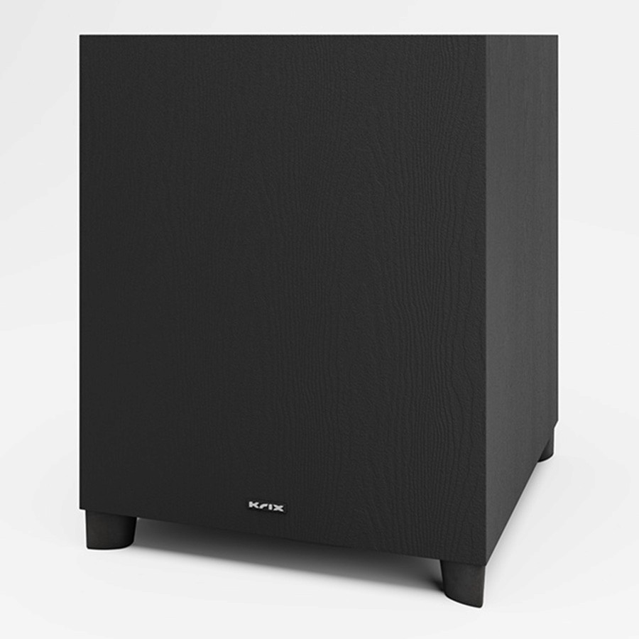 Black Krix subwoofer on short legs