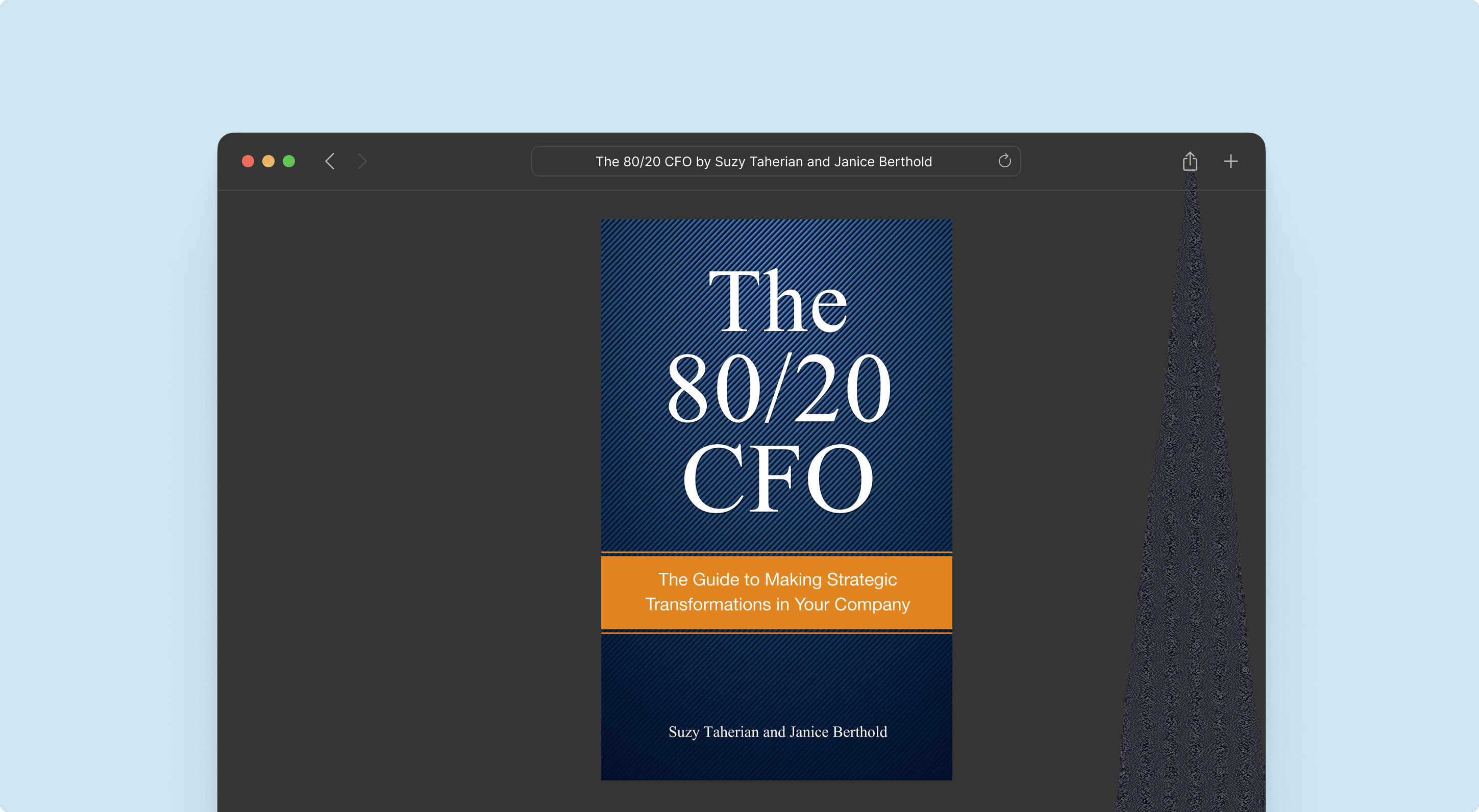 the 80 20 cfo how to make strategic transformations in your company book