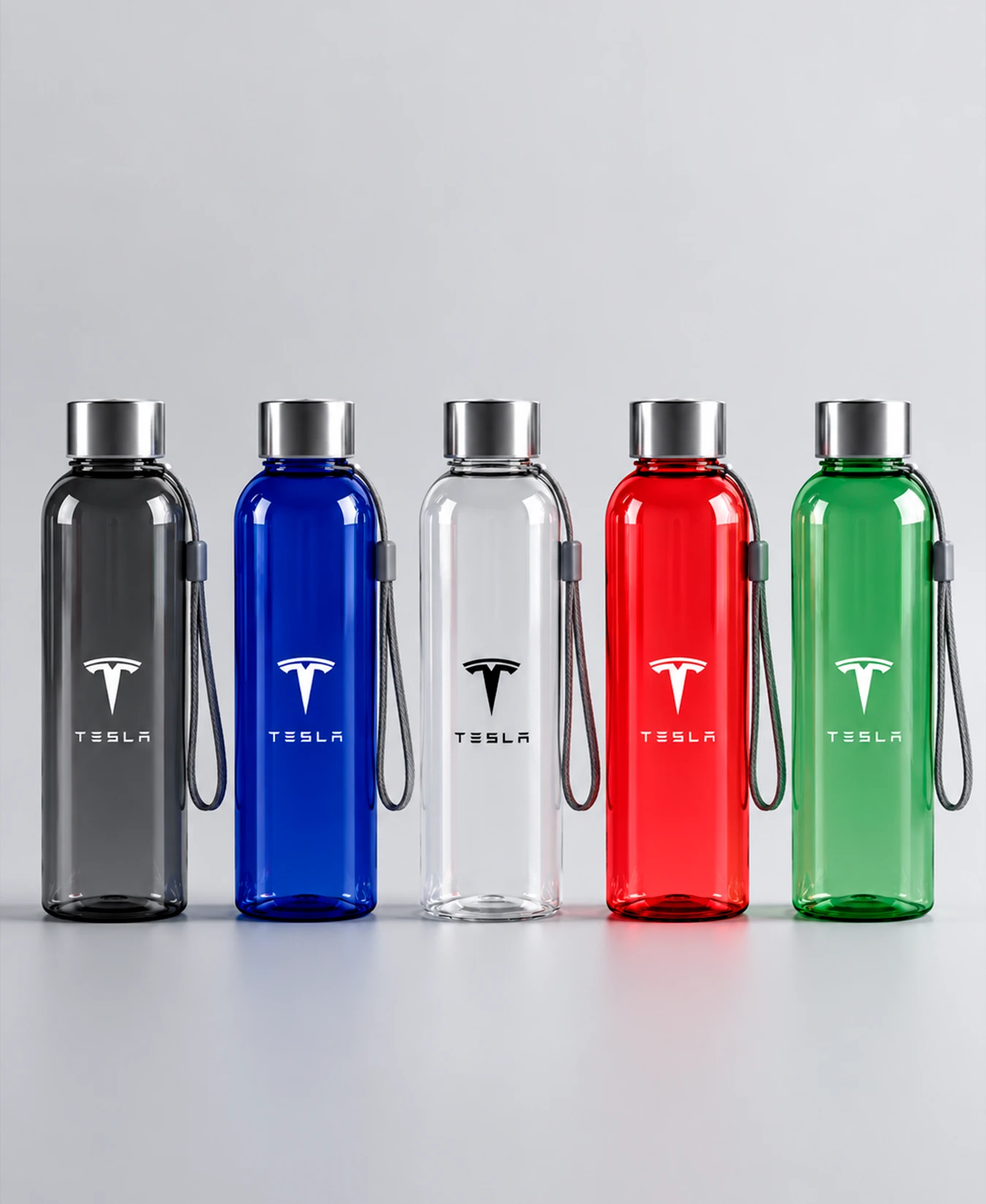 Botellas reutilizables personalizadas con logotipo corporativo en diferentes colores