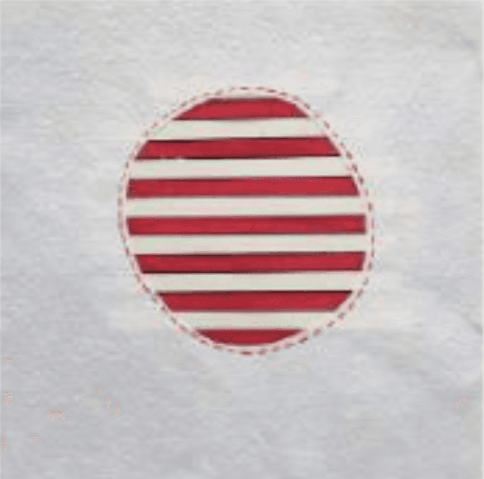 herd of sheep on road painting