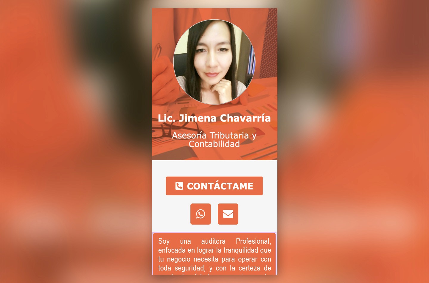 Tarjeta Digital Interactiva para Profesionales en Auditoría