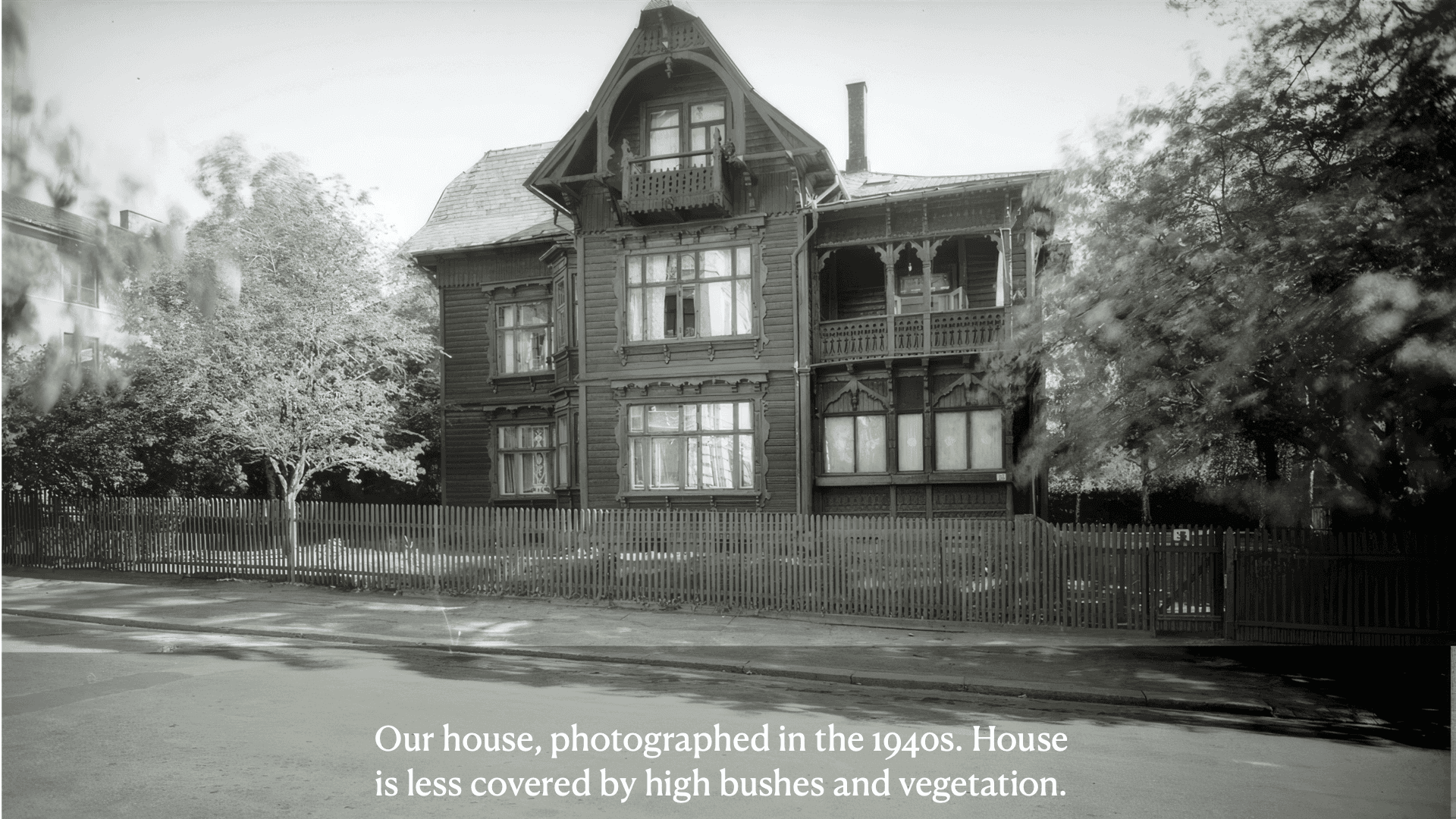 A house photographed in the 1940s.