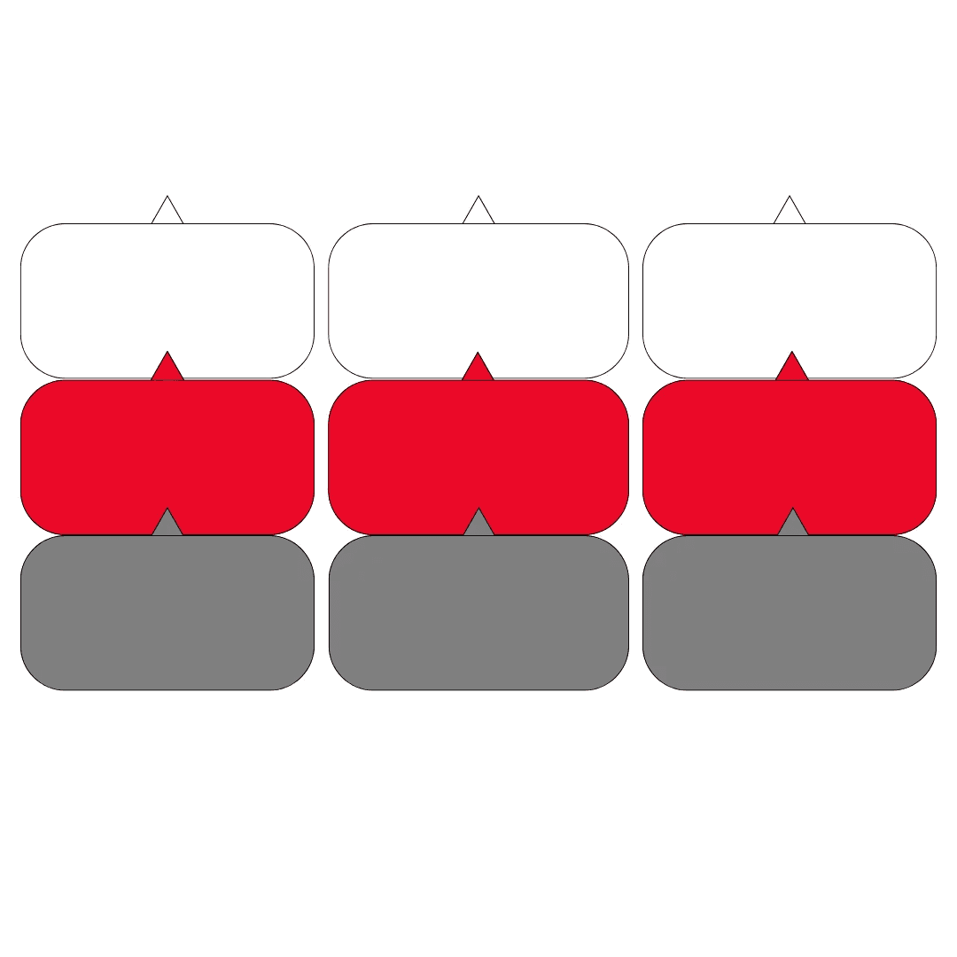 Three abstract Polish flags in a row