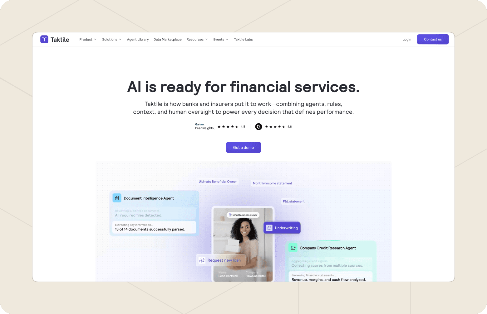 Taktile homepage