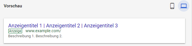 Aufbau einer Responsiv Search Ad