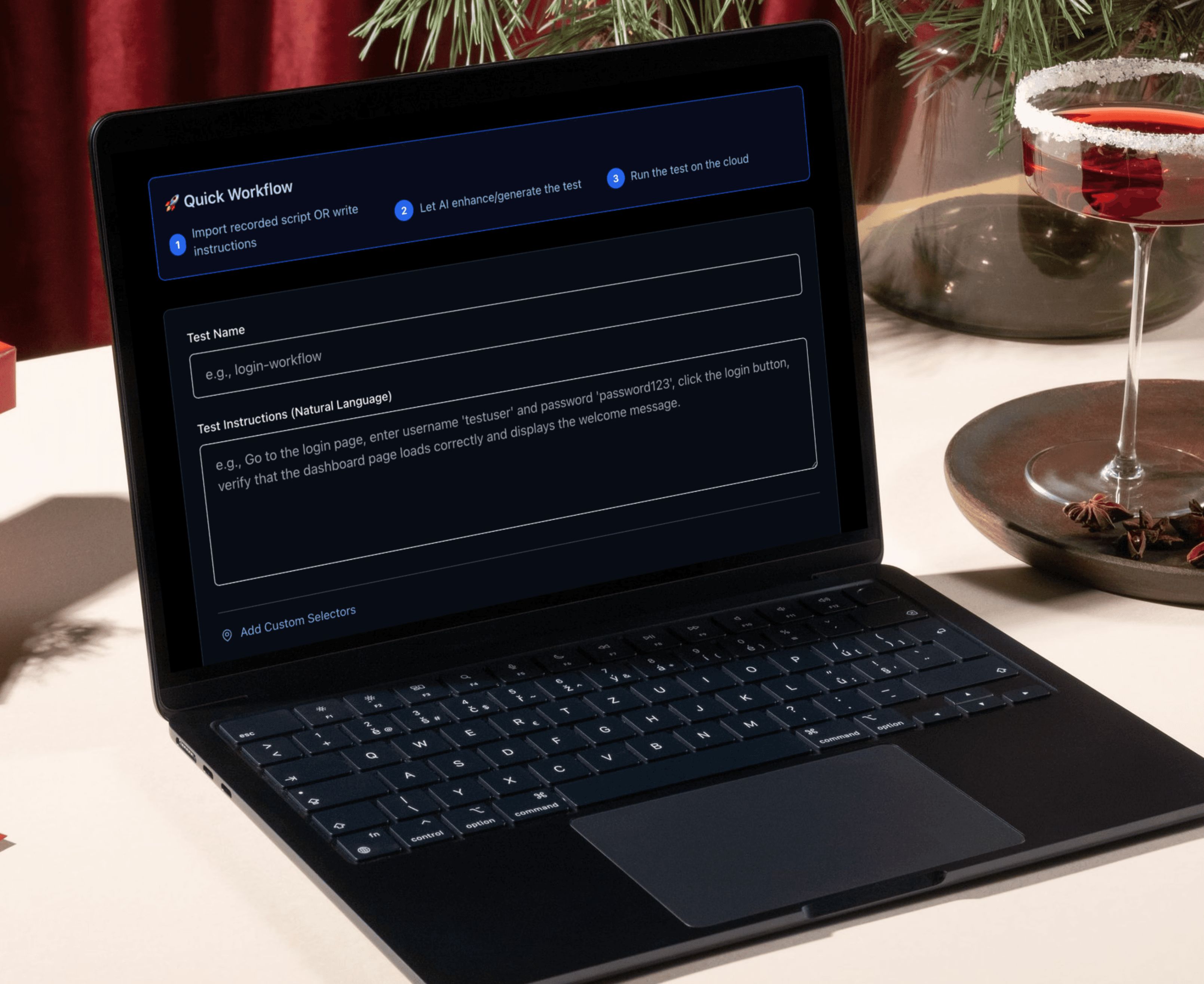 laptop computer on glass-top table
