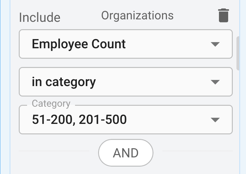 Lead Data Size Filter