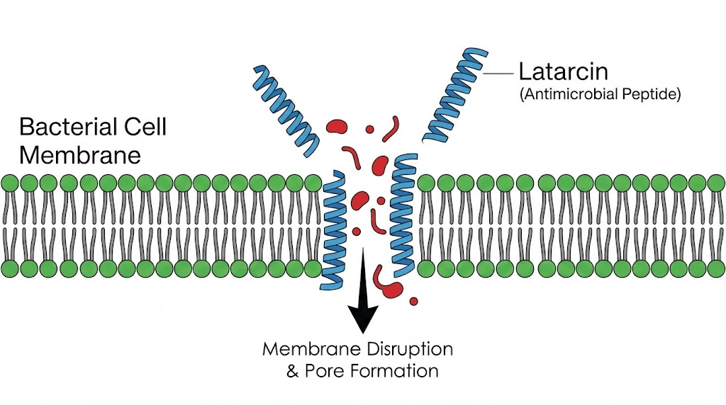 Latarcin antimicrobial peptide membrane disruption mechanism
