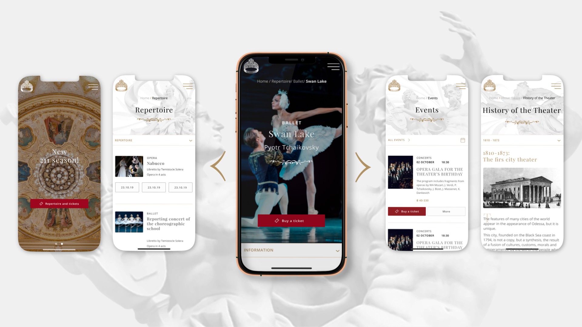 Redesign of Odessa National Academic Opera and Ballet Theater Website by CHYRKOV studio