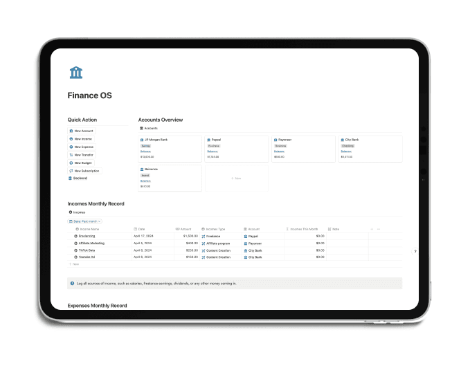 Finance Tracker  OS Template Pro is your all-in-one financial command center built for Notion!